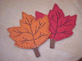 craft instructions & pattern to make leaf coasters
